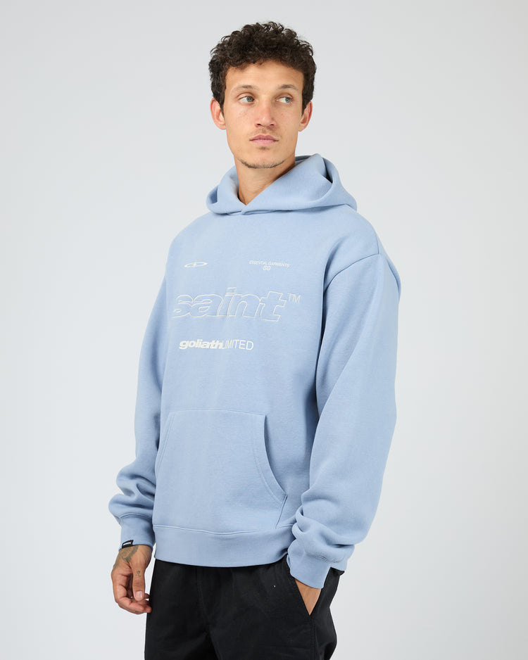 St Goliath Vapor Hoodie - Blue | Men's Relaxed Fit Fleece Hoodie