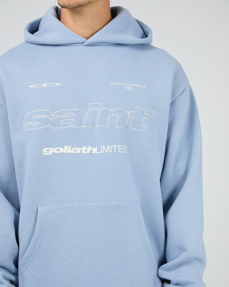 St Goliath Vapor Hoodie - Blue | Men's Relaxed Fit Fleece Hoodie