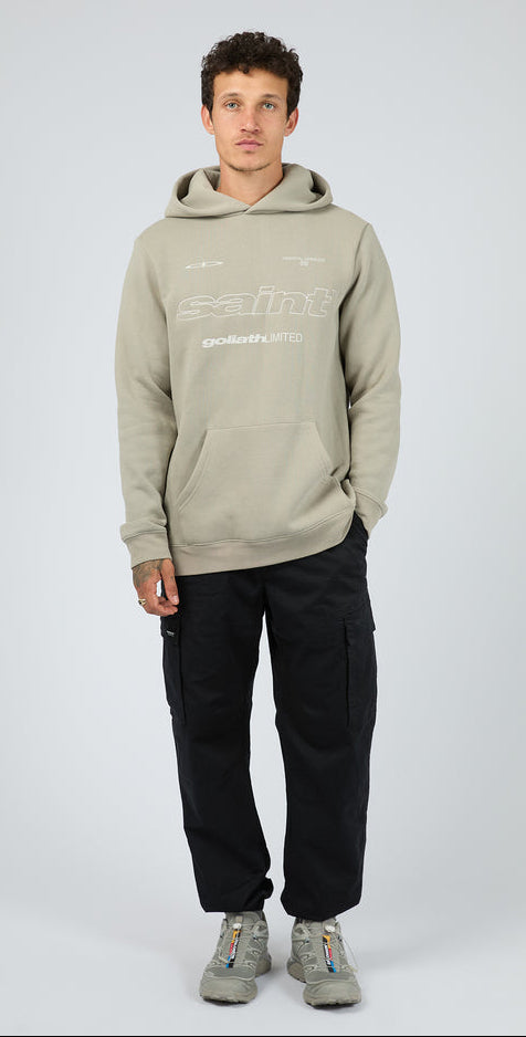St Goliath Vapor Hoodie - Vintage Khaki | Men's Relaxed Fit Fleece Hoodie