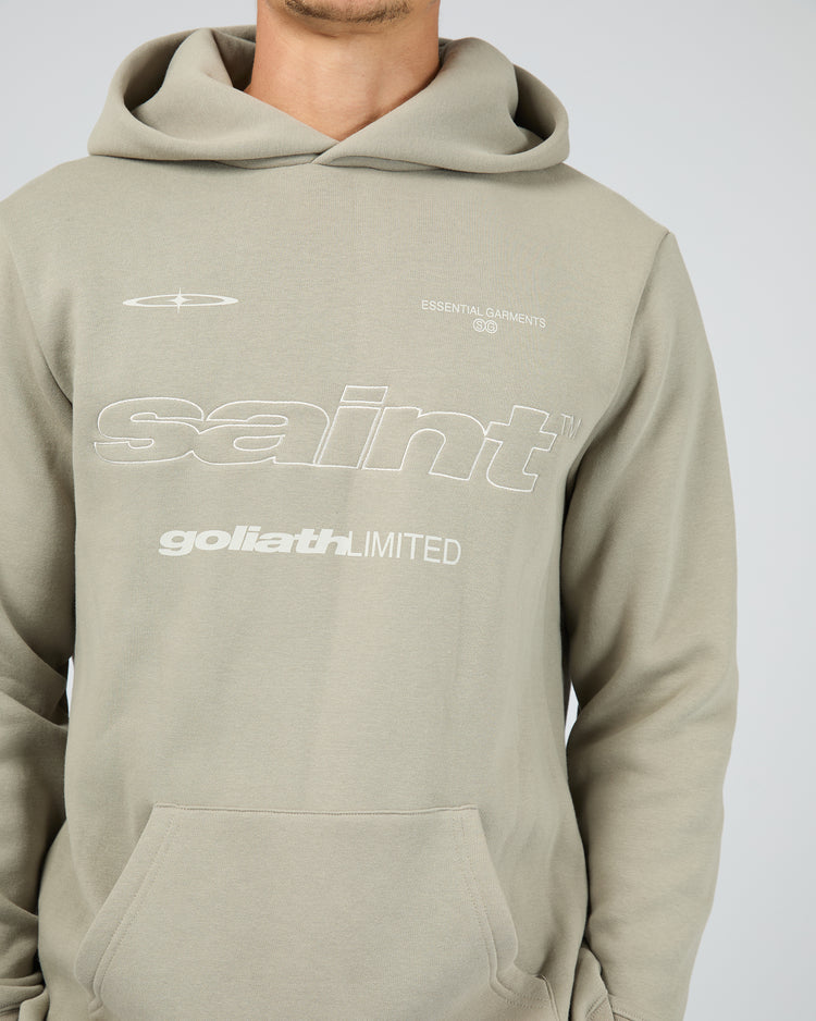 St Goliath Vapor Hoodie - Vintage Khaki | Men's Relaxed Fit Fleece Hoodie