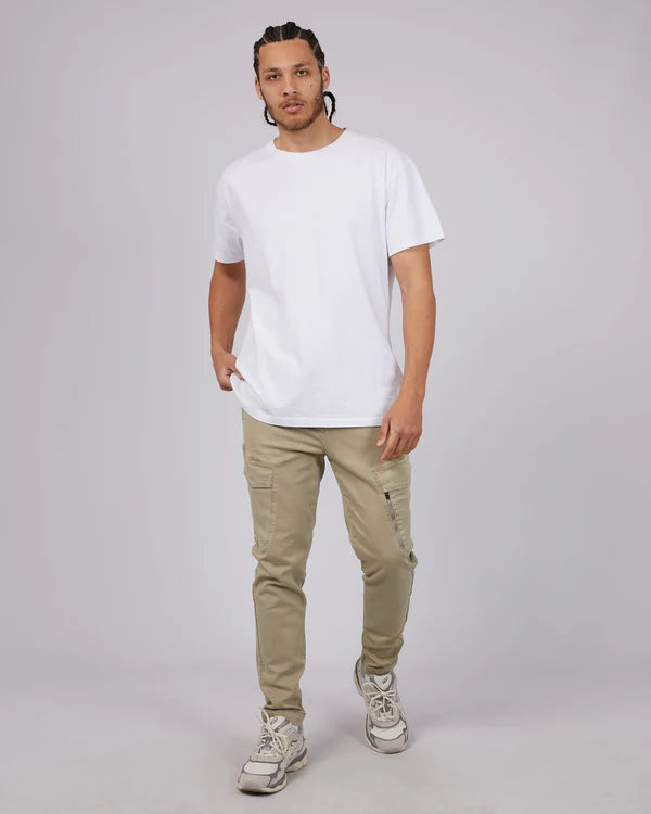 St Goliath Inset Cargo Pant - Tan | Men's Relaxed Tapered Cargo Pants