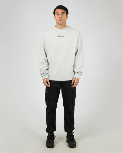 St Goliath grey crew sweatshirt – lifestyle look