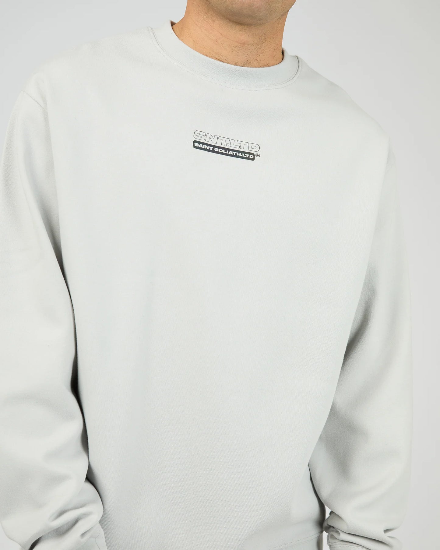 St Goliath Exchange Crew - Grey | Men’s Graphic Fleece Crew
