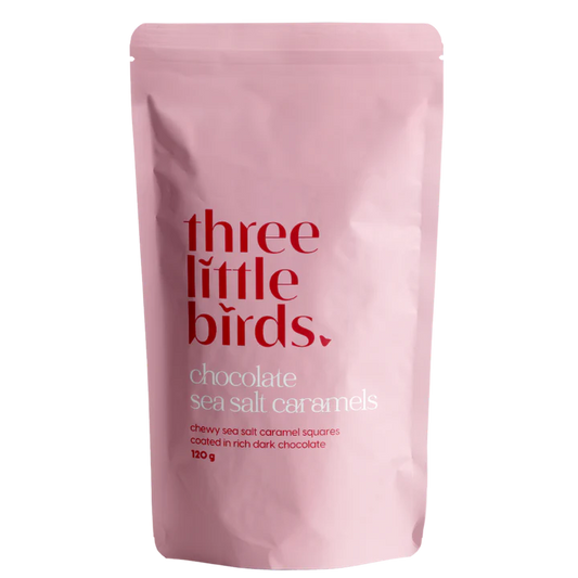 Three Little Birds Chocolates Pink Packaging