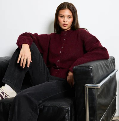 All About Eve Rosalia Cardigan - Wine | Women's Button Front Knit Cardigan