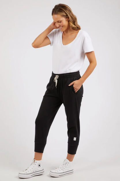Elm Brunch Pant – Black | Women’s Relaxed Cotton Jersey Pant