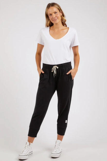 Elm Brunch Pant – Black | Women’s Relaxed Cotton Jersey Pant