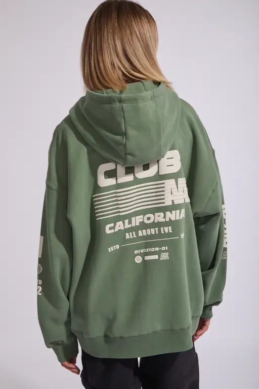 All About Eve Club Relaxed Hoodie - Khaki | Women’s Cozy Casual Hoodie