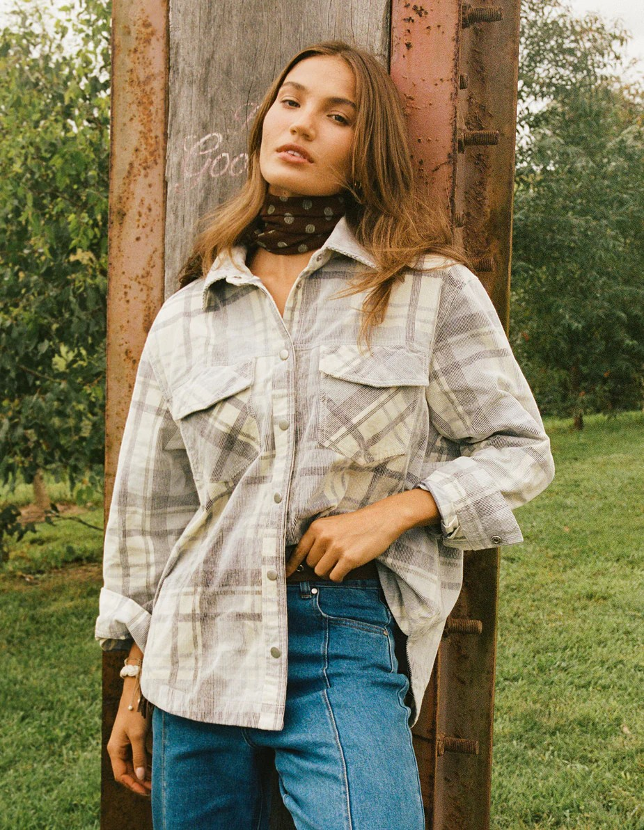 Foxwood Dixie Check Shirt - Navy | Women's Cotton Check Shirt