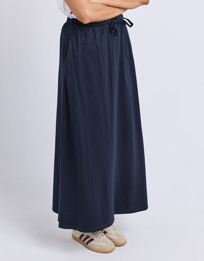Foxwood Evolve Skirt - Navy | Women’s Lightweight Pull‑On Midi Skirt