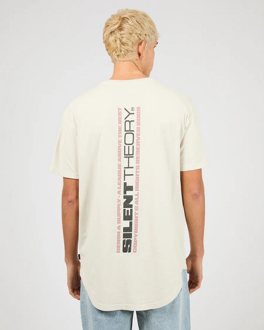 Back view of Silent Theory Tuscan Scoop Tee in Bone — relaxed fit