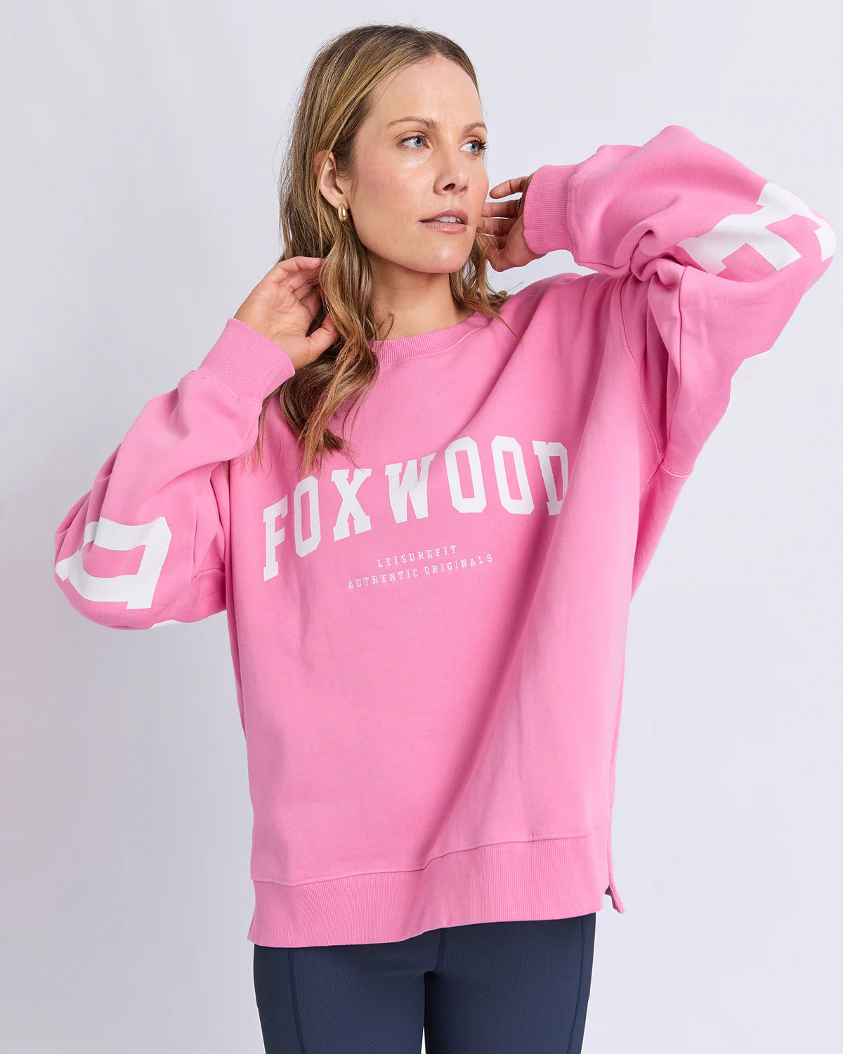 Foxwood Interval Crew - Bubblegum Pink | Women's Oversized Relaxed Sweatshirt