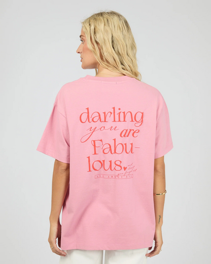 About Eve You Are Fabulous Relaxed Tee – Orchid | Women’s Cotton Graphic Tee