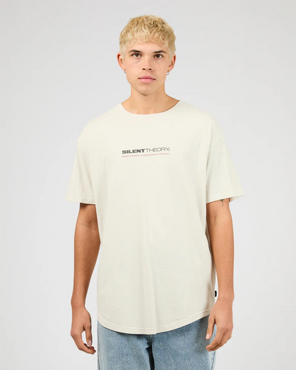 Silent Theory Tuscan Scoop Tee in Bone with curved hem — Salt & Honey NZ
