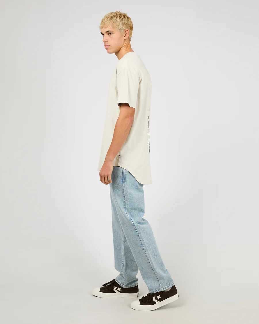Silent Theory Tuscan Scoop Tee - Bone | Men's Cotton Scoop Neck Graphic T‑Shirt