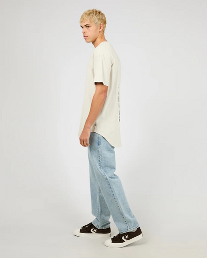 Silent Theory Tuscan Scoop Tee - Bone | Men's Cotton Scoop Neck Graphic T‑Shirt