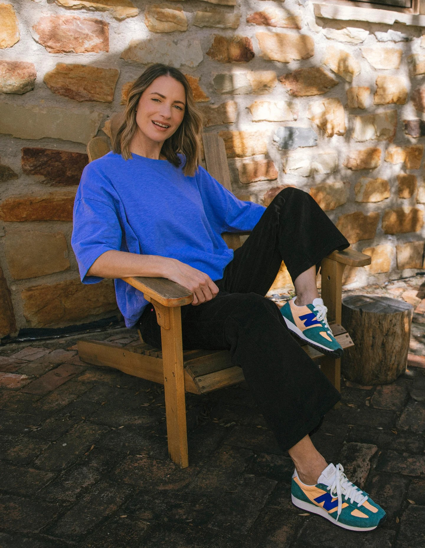 Elm Mazie Sweat - Cornflower | Women's Oversized Cotton Sweatshirt